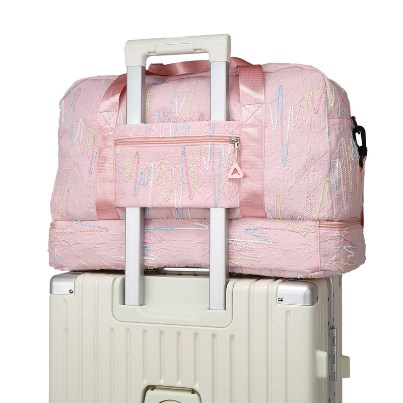 2024 nuevo almacén de zapatos independiente, paquete de espera de viaje de gran capacidad, bolsa de yoga, deportes de ocio, bolsa de fitness, almacenamiento de equipaje