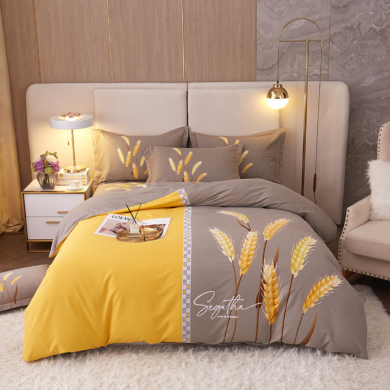 高档生态纯棉加厚四件套100%全棉磨毛床单被套罩床笠卡通床上用品