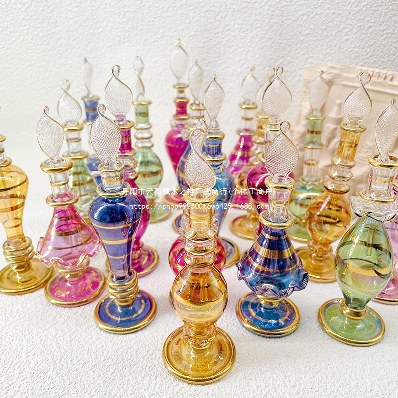 埃及新款香水瓶 手工制作香精瓶 玻璃瓶装饰品 软装摆件送礼
