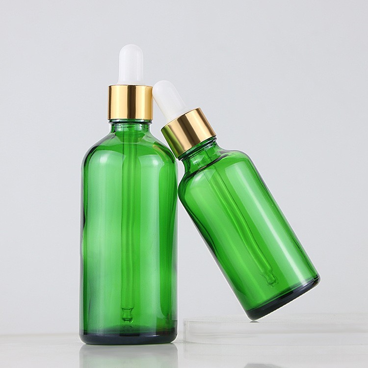 现货批发绿色玻璃精油瓶香水分装瓶化妆品瓶子避光防漏精油滴管瓶|undefined