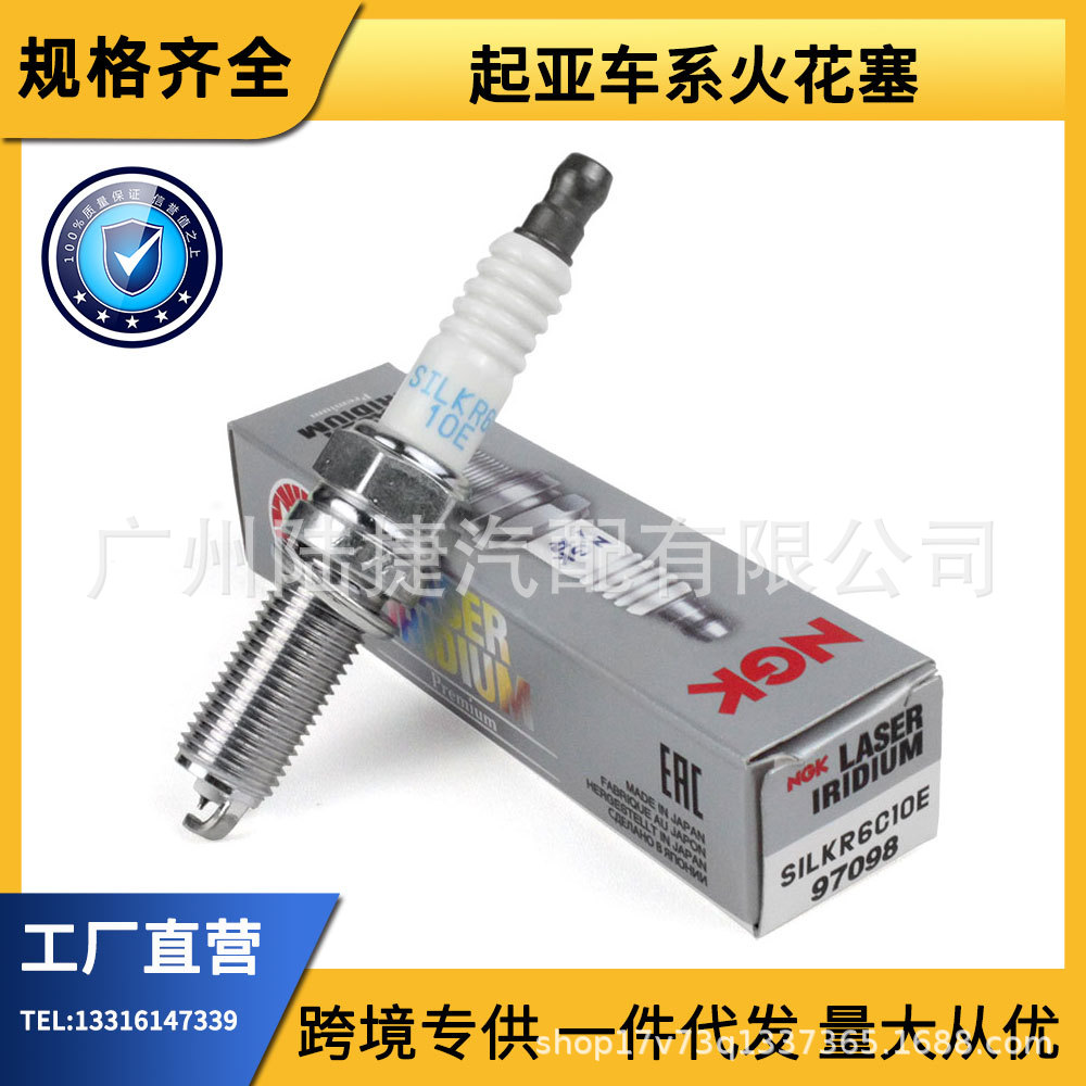 Cross-Border Wholesale Ngk Iridium Platinum Spark Plug 97098Silkr6C10E Dual Platinum Suitable for Kia Iridium Spark Plugs