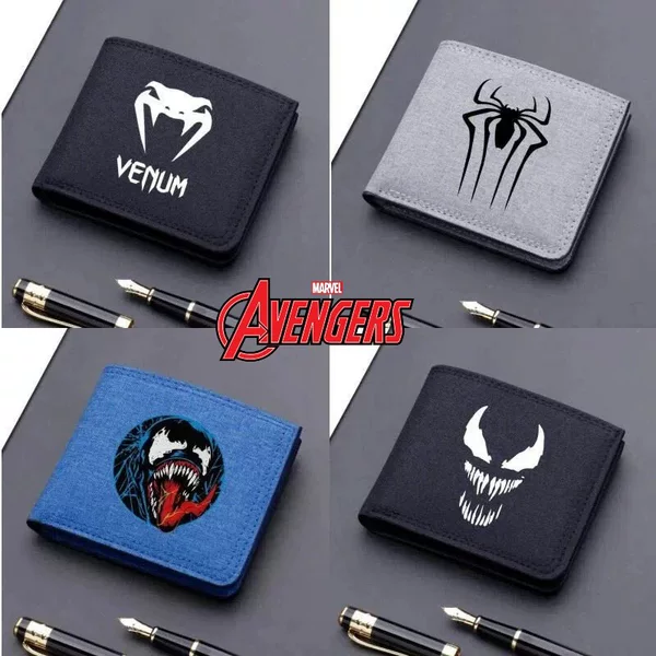 Marvel Cartoon Print Short Ultra-Thin Multi-Functional Wallet Card Holder
