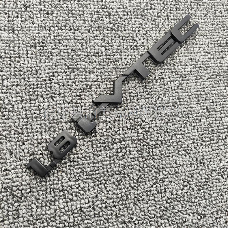 Suitable for Civic Eighth and Ninth Generation Side Logo 1.8Ivtechonda English Letters Matte Black Black Warrior Car Logo