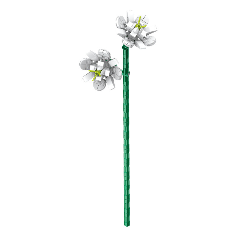 钻马积木花永生花束抱抱桶仿真花小颗粒积木DIY玩具七夕女生礼物|undefined