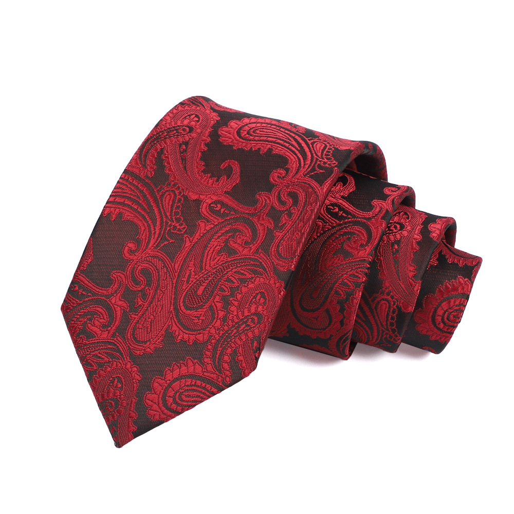 Corbata de hombre jacquard bordado 8CM poliéster seda corbata tejida hombre sentido superior l corbata logo diseño y producción