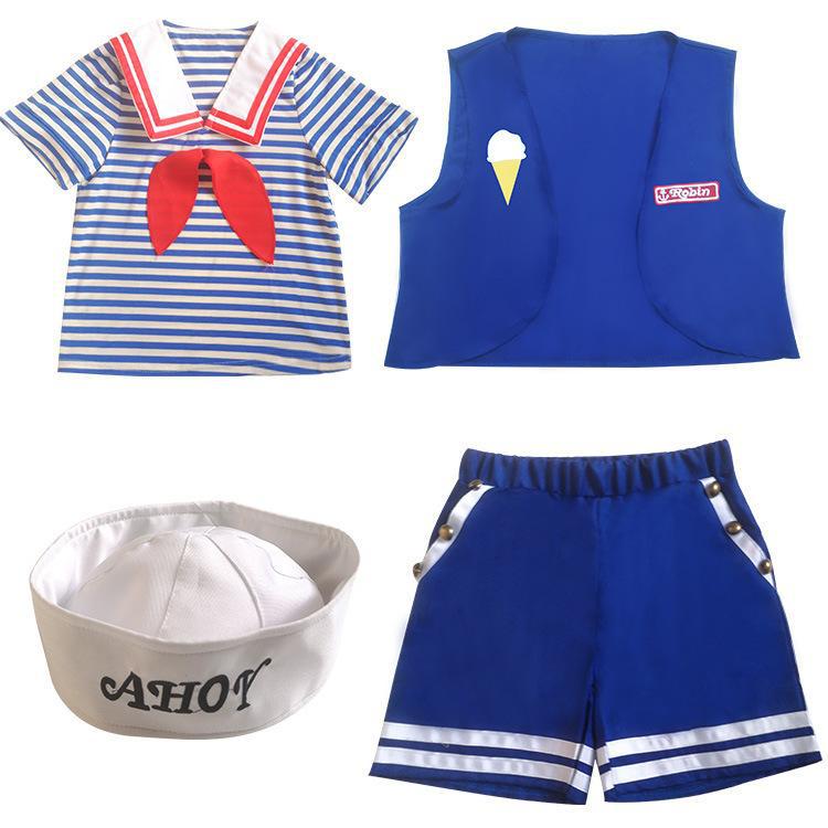 漫优品 怪奇物语3 Stranger Things冰淇淋店员海军服cosplay服饰