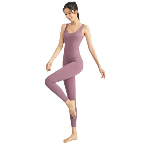 Wholesale New Women's Sports Bodysuit Yoga Set Tight Chest Pads Yoga Outfit Fitness Beautiful Back Exercise Set