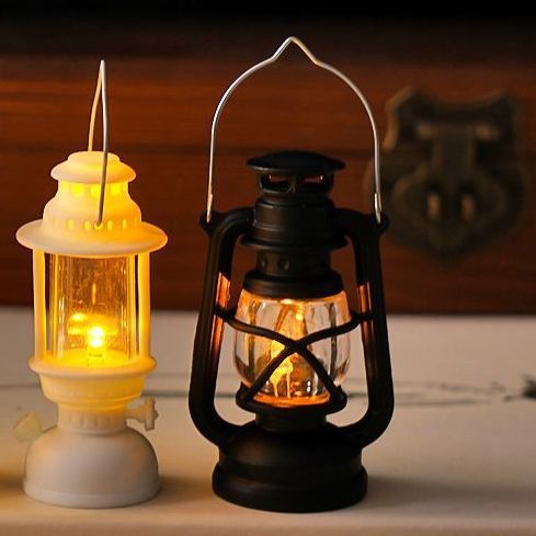 Mini retro simulación LED electrónica lámpara de noche colgante lámpara de vela al aire libre atmósfera de vacaciones decoración escena de luz