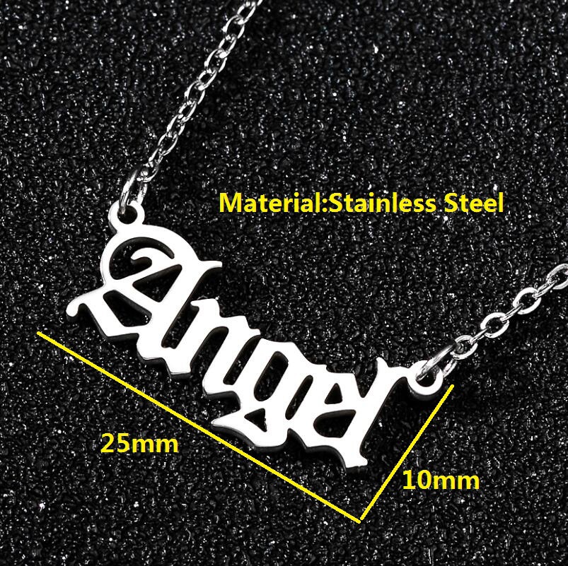 1 Piece Fashion Letter Stainless Steel Plating Pendant Necklace display picture 5