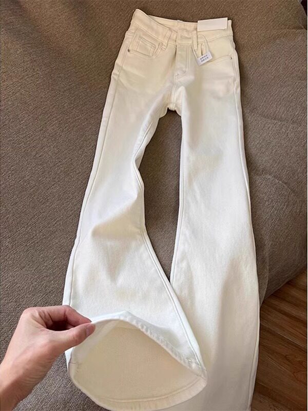White autumn jeans