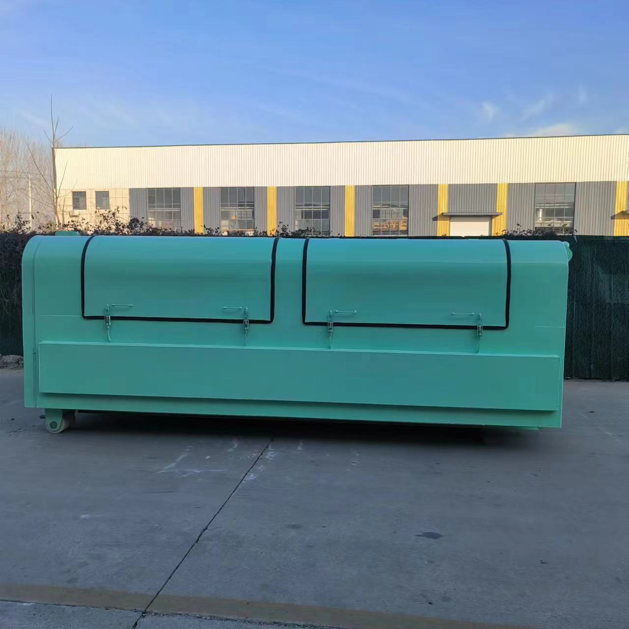 3立方大型挂车钩臂垃圾箱 垃圾收集环卫碳钢可卸式勾臂垃圾箱