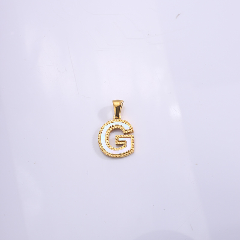 Nuevo caliente 26 letras inglesas collar pulsera colgante de acero titanio personalidad letras goteando accesorios colgante