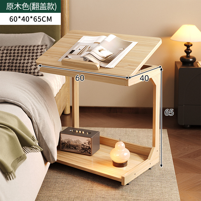 Mesita de noche, dormitorio doméstico, madera maciza extraíble 2025, nueva creatividad en lugar de un lado pequeño, estante de cabecera