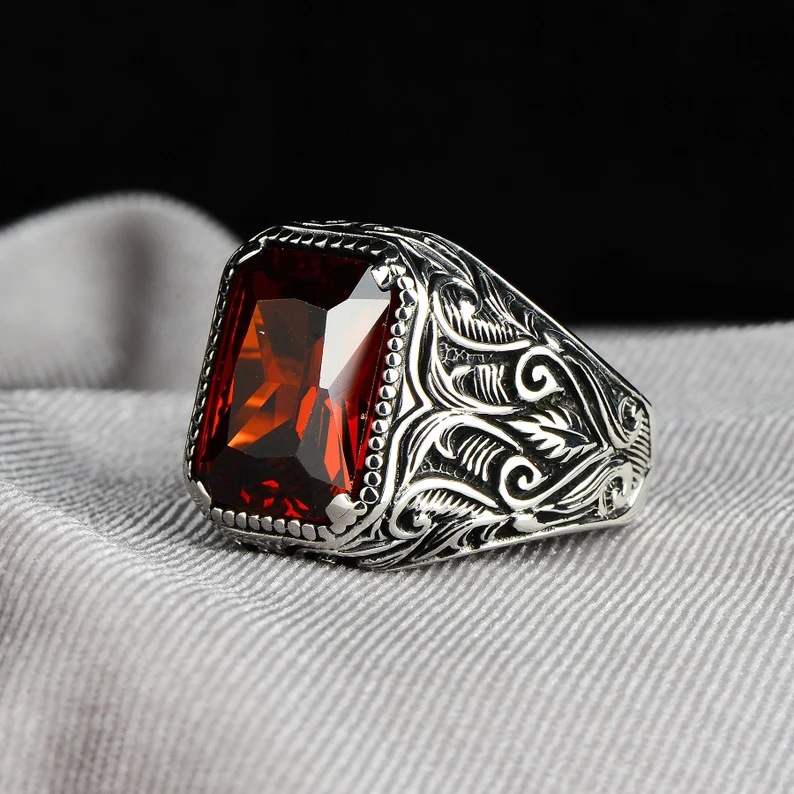 Hip-hop Retro Geometric Alloy Plating Inlay Zircon Men's Rings display picture 1