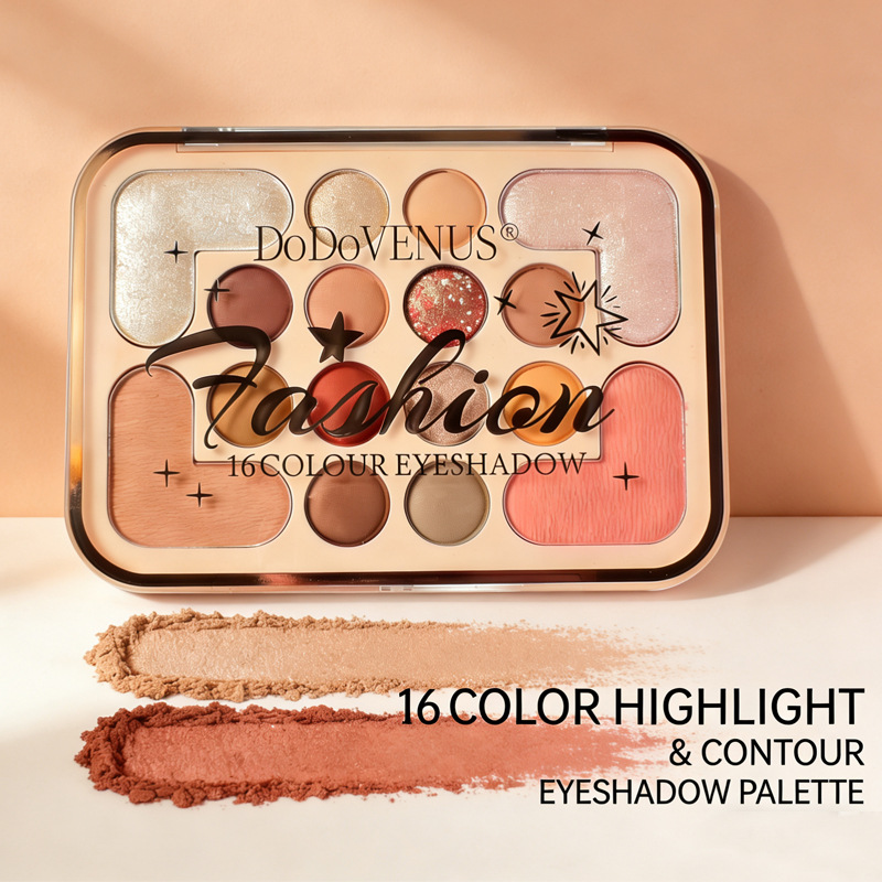 Nuevo transfronterizo de 16 colores de sombra de ojos tridimensional fácil de colorear resaltado reparación de la apariencia duradera sin quitar el maquillaje