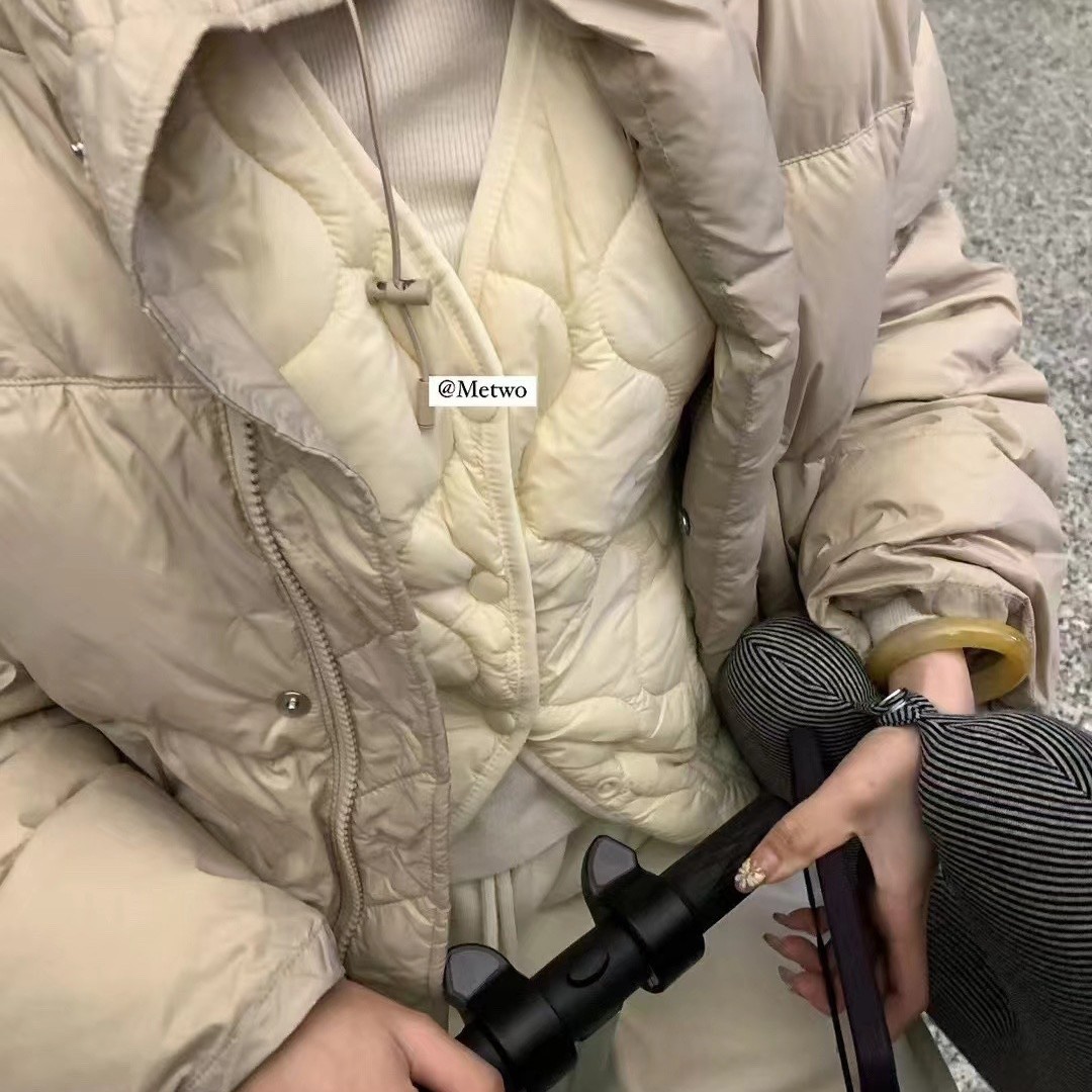 (2개) METWO 양 조끼 오버레이 풍선 벨벳 더블 샌드위치 더블 열 저장 편안한 따뜻한 샌드위치 내부 조끼