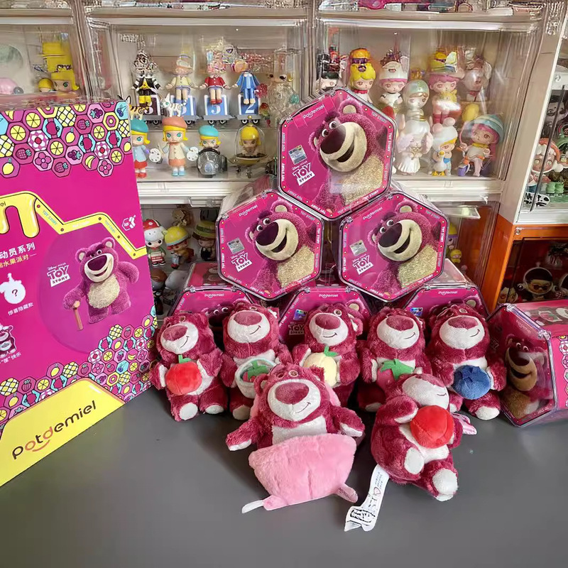 Authentic Disney Strawberry Bear Blind Box Fruit Party Pendant Gift Box Toy Stuffed Doll Pendant Cute Gift