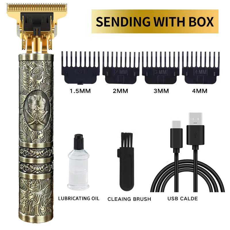 Cortadora de pelo profesional para peluqueros, recortadora universal para desbaste, recorte y afeitado, recargable para adultos.