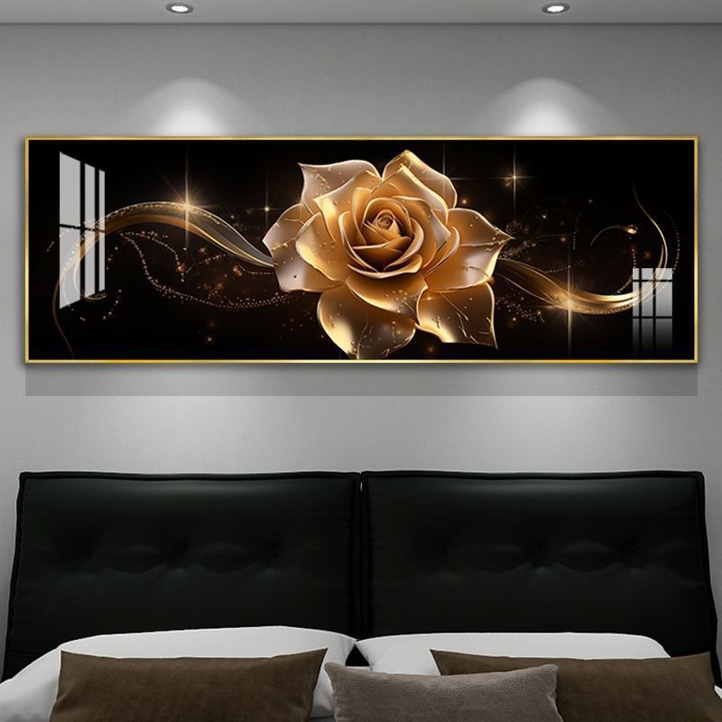 Decoración moderna de la cabecera del dormitorio minimalista rosa de alto nivel de la sala de estar sofá pintura de fondo de pared pintura horizontal abstracta image 1