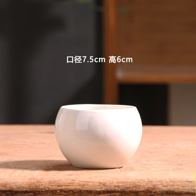 Coloridas bolas macetas de cerámica especial balcón doméstico cerámica gruesa pequeña maceta de cerámica especial al por mayor