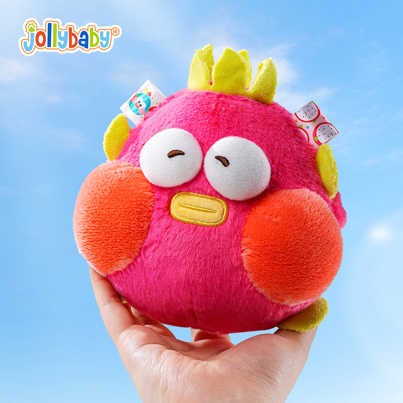 Jollybaby Baby Aprende a hablar Frutas Salto Balón Bebé Head Up Practice Singing Juguetes de peluche 0 - 1 años