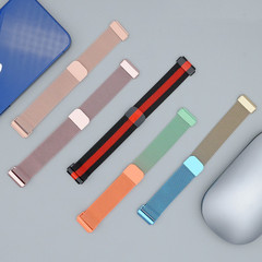 適用華為手環7米蘭尼斯錶帶榮耀band7 NFC金屬磁吸迴環錶帶手腕帶