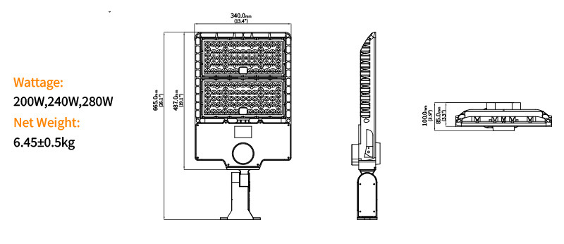 Led shoebox light Product spec