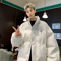 Cityboy пара хлопчатобумажная одежда зимняя PU кожаная одежда крокодил прилив бренда ins Студенческий воротник хлебный костюм мужское пальто