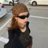Leopard print turban 2# dark color