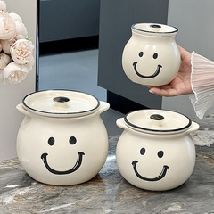 微笑豬油罐多規格耐高溫可選調味罐輕奢豬油罐子家用陶瓷大辣椒罐