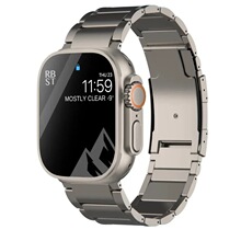 适用AppleWatch Ultra纯钛表带苹果S8表带iwatch1-9代钛合金表带