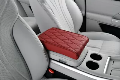 Car Armrest Box Pad Memory Armrest box pad - wine-red-sponge-core