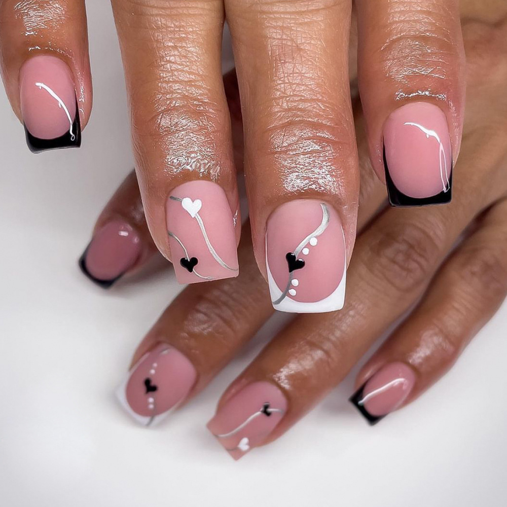 Comercio exterior amor francés día de San Valentín usar uñas europeas y americanas 24 piezas de uñas falsas uñas al por mayor