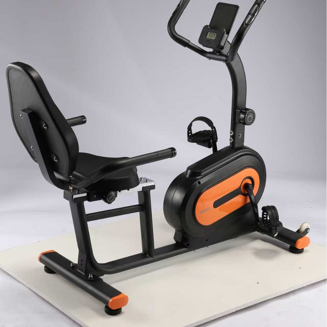 New Fitness Recumbent Magnetic Exercise Bike for Home Indoor Fitness, Lazy Bike, Rehabilitation Exercise, Aerobic Fitness Equipment