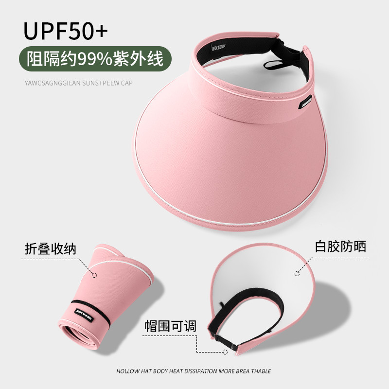 Nuevo sombrero fácil de almacenar, sombrero de verano, nuevo sombrero de sol anti-UV, sombrero vacío