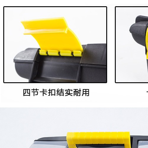 Caja de herramientas de plástico de dos capas de 10 pulgadas mini multifuncional Accesorios para maquinaria agrícola Caja de Herramientas accesorios (48/pieza)