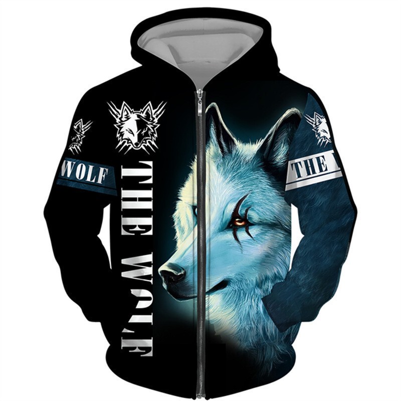 Spring and Autumn 3D Digital Printing Tiger Series Hoodies Fashion Men'S/Women's Zipper Cardigan Personalized Couple Sweatshirts