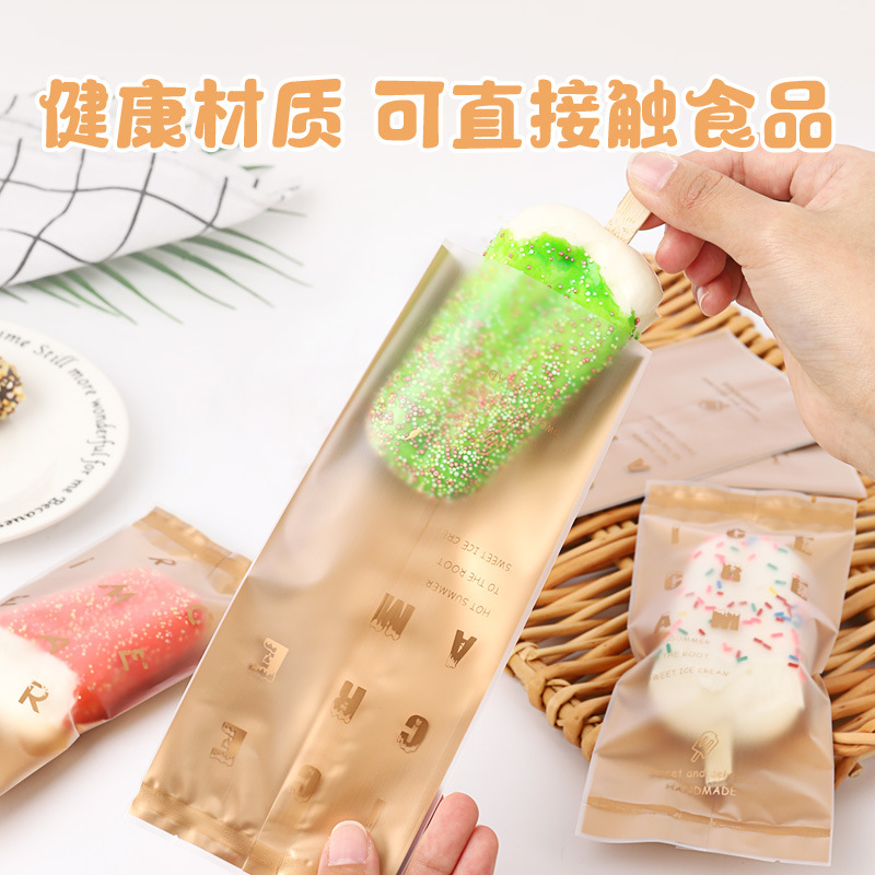 Homemade Ice Stick Popsicle Packaging Bag Ice Lolly Ice Cream Self-Sealing Disposable Bag Ice Bar Ice Cream Bag Machine Sealed