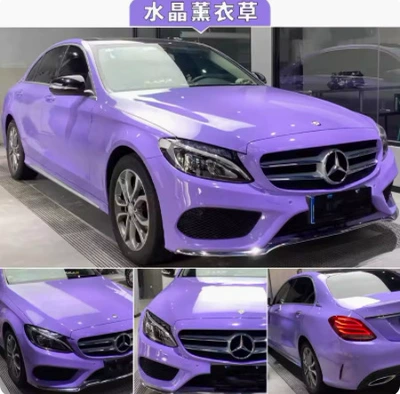 Blue Lavender Gray Green Red | Auto Color Change Film - crystal-lavender-pet-152-17m