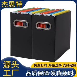 亚马逊2件可折叠文件收纳盒带手柄适用于家庭办公室 便携式文件盒