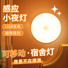 人体感应灯夜间自动亮灯家用走廊楼过道智能声控充电小夜灯不插电