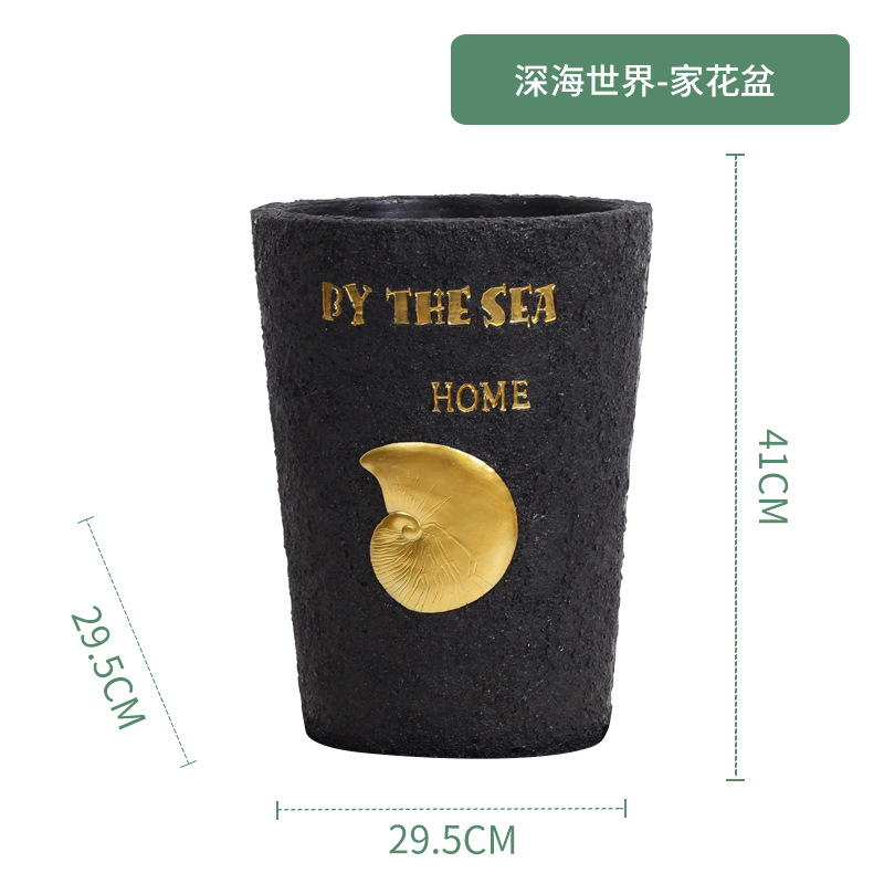 Chậu cây resin cỡ lớn phong cách châu Âu vintage, chậu trang trí khách sạn, showroom và sảnh (RG-255)