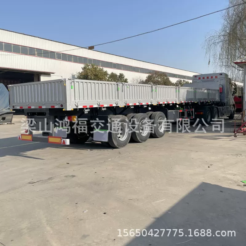 出口栏板标箱挂车 自卸半挂车 前桥提升 标车侧翻半挂车 自卸车