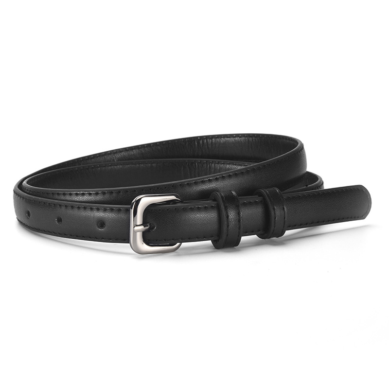 Cinturón Delgado Decorativo para Mujer de Cuero Sintético de PU con Hebilla de Aguja para Uso Casual image 6