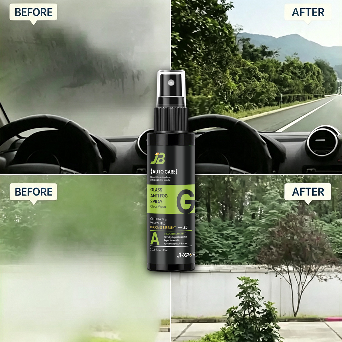 YT0505 Car Glass Anti-Fog Agent, specifically for cross-border sales, is a hydrophobic coating designed to prevent fog and rain on rearview mirrors and car windows