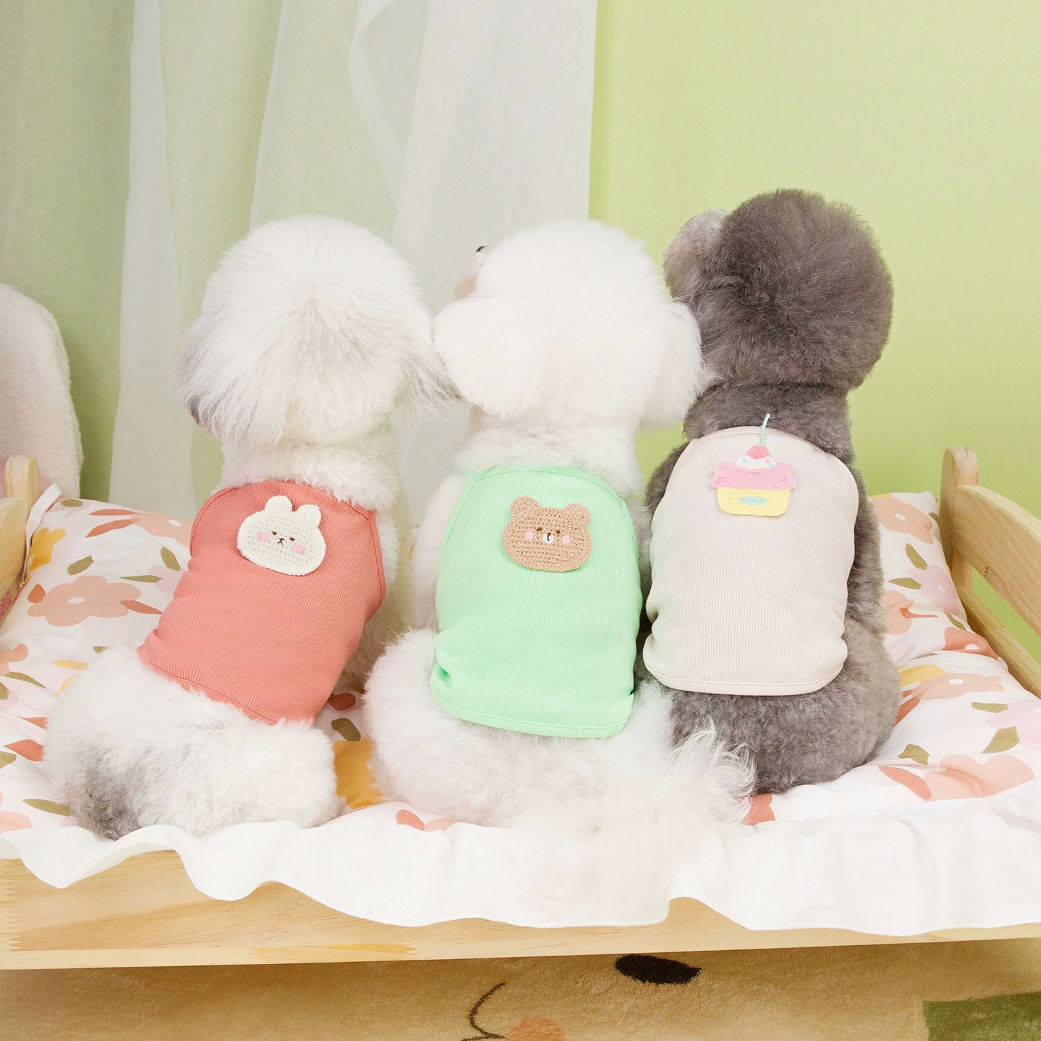 Летний новый тонкий торт медведь слинг Bixiong Bomei маленькая собака одежда для домашних животных жилет для кошек Одежда для собак