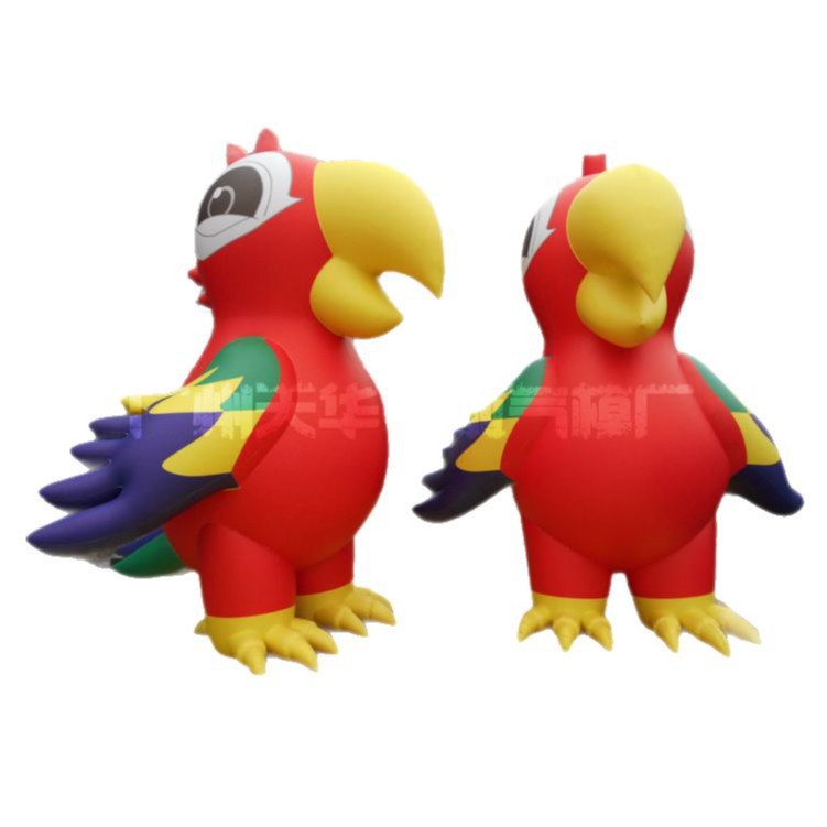 Personalizado gigante de dibujos animados loro modelo de aire PVC cerrado