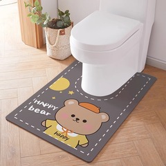 浴室珪藻泥マット便器u型マットトイレ入り口吸水速乾滑り止め汚れ防止マット