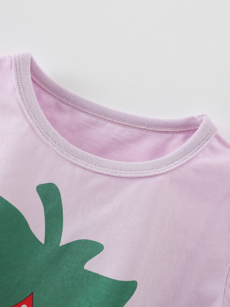 Malwee niñas dos piezas de verano nuevo estilo europeo y americano para niños de cuello redondo de manga corta ropa infantil casual conjunto casual