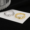 S925 Sterling Silver Ring Simplicity ins Cold Opening adjust Ring personality skin and flesh texture Hand jewelry